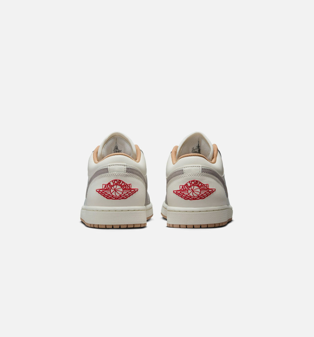 Air Jordan 1 Low Men's Sneakers - Sail / Fire Red / College Grey / Hemp