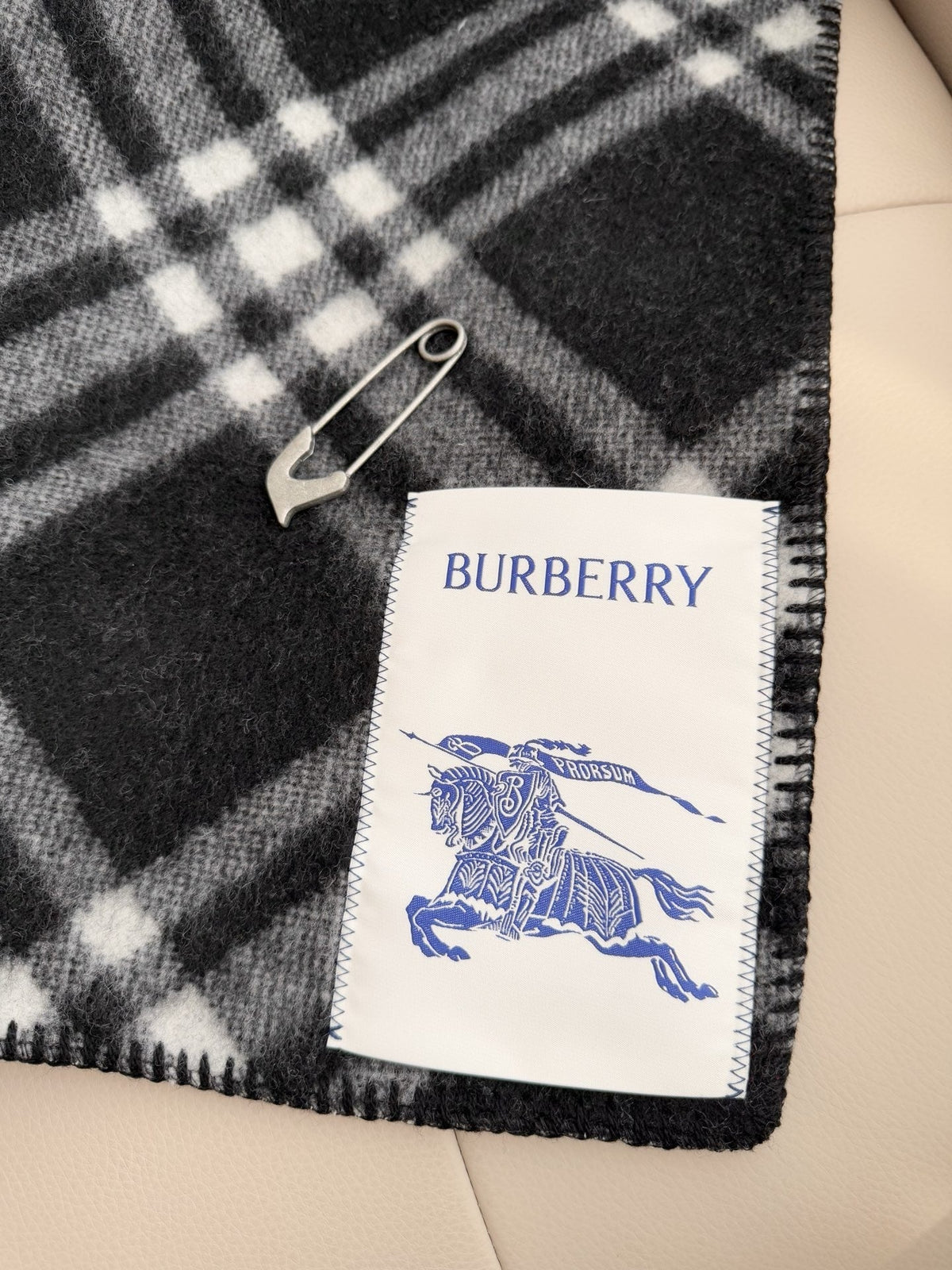 Burberry Style Classic Plaid Fringe Scarf