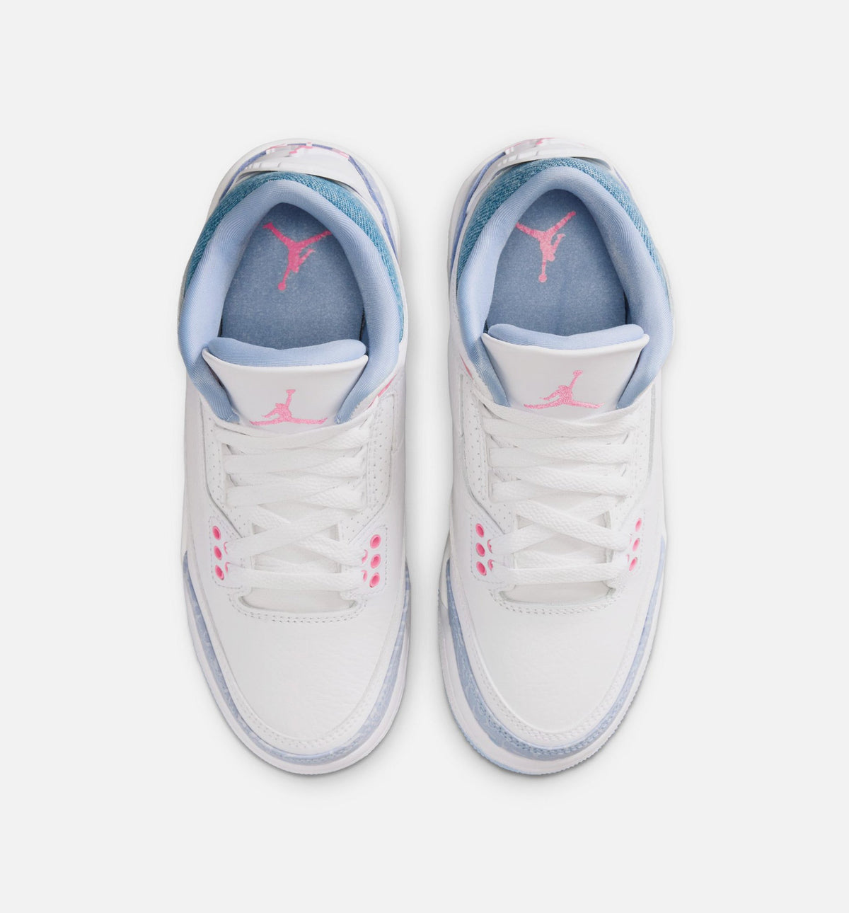 Air Jordan 3 Retro Cobalt Bliss Grade School – White/Cobalt Bliss/Football Grey/Pink Glow