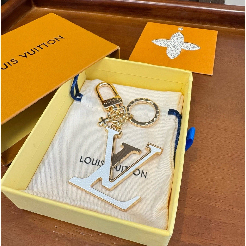 Louis Vuitton Brass Flower Bag Charm Keychain