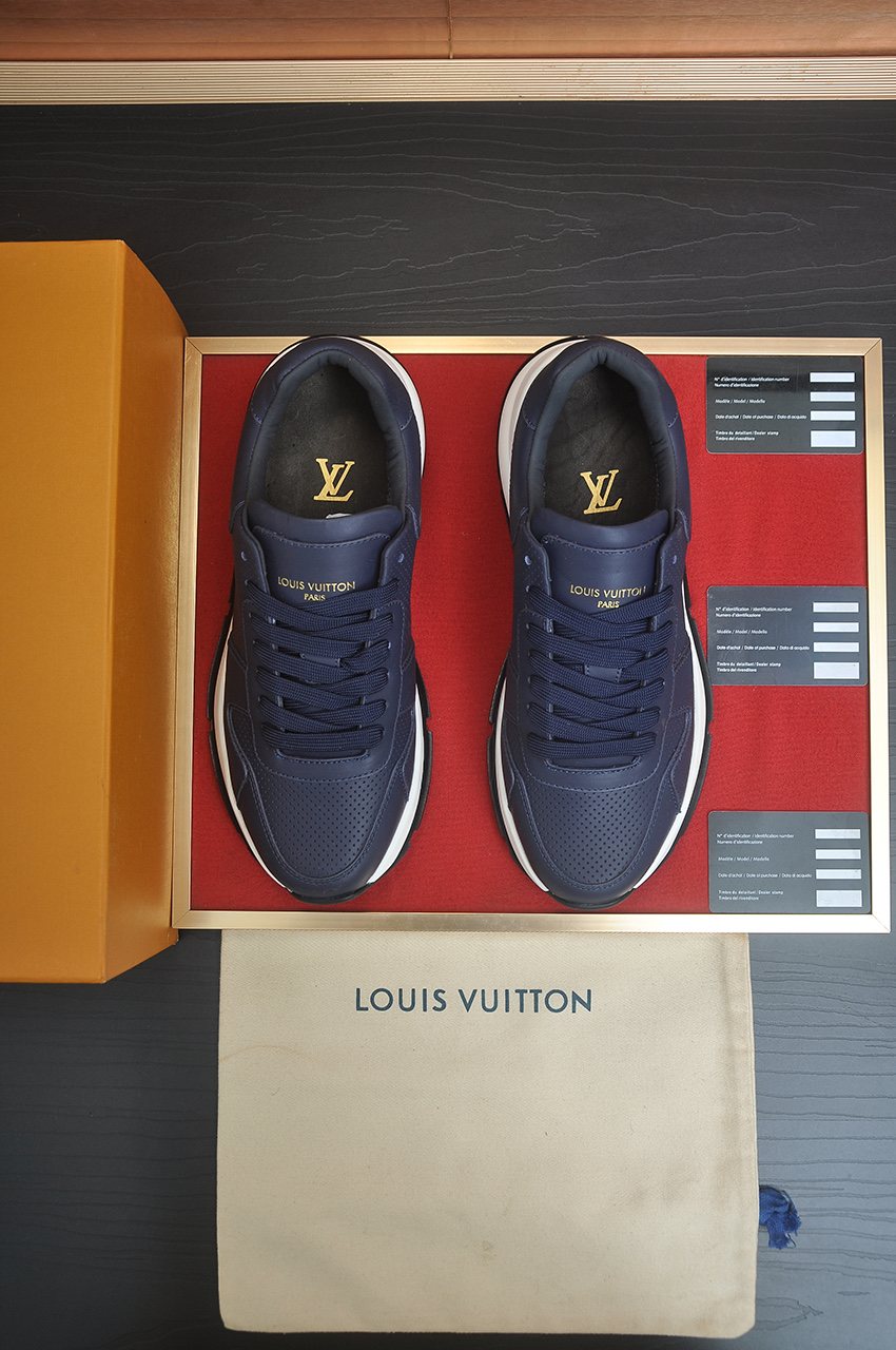 Louis Vuitton Navy Blue Low-Top Sneakers