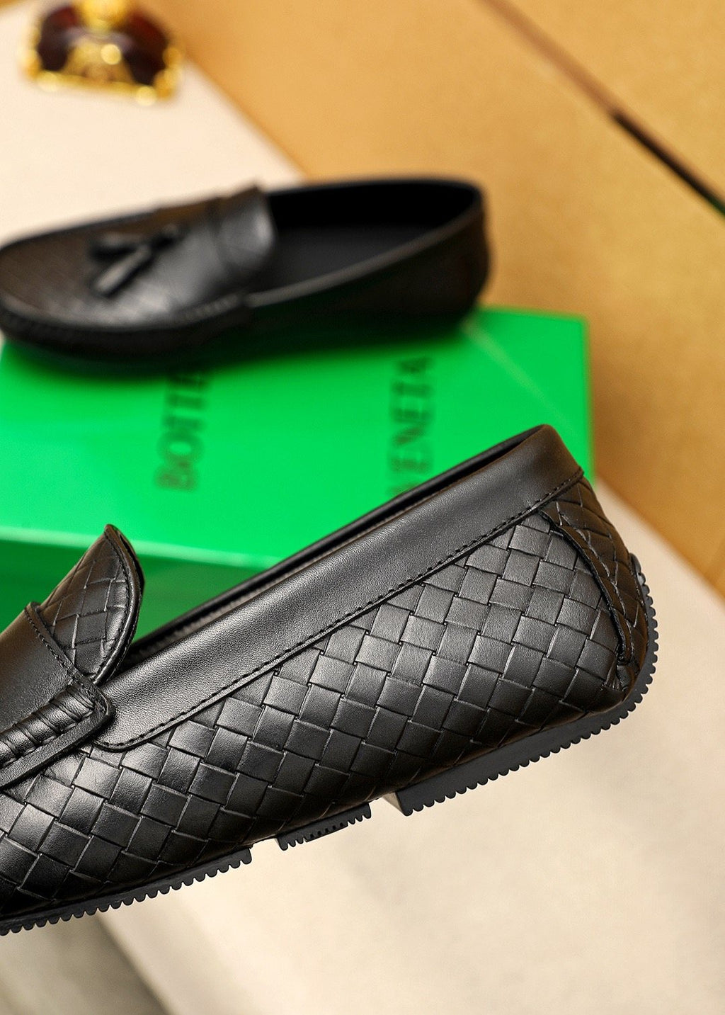 Bottega Veneta Black Tassel Loafers