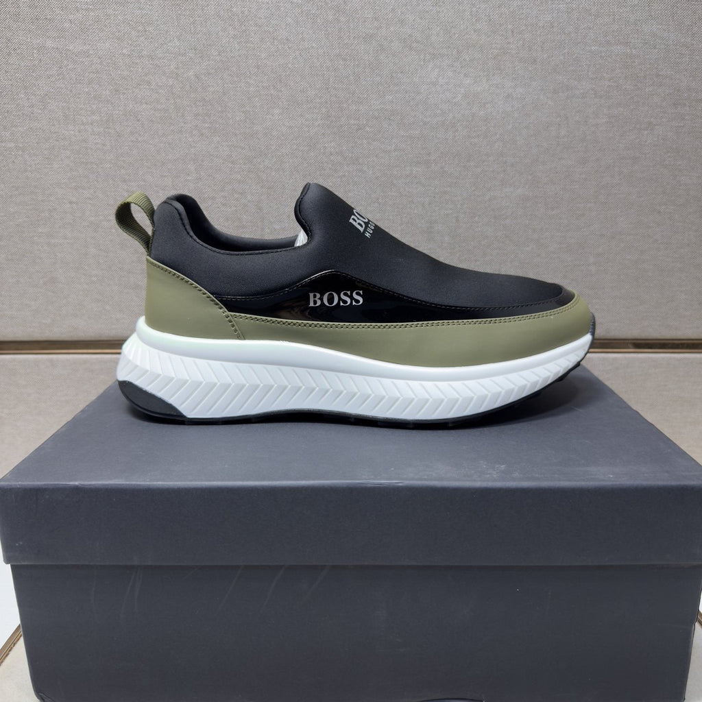 BOSS Men's Contrast-Trim Slip-On Sneakers