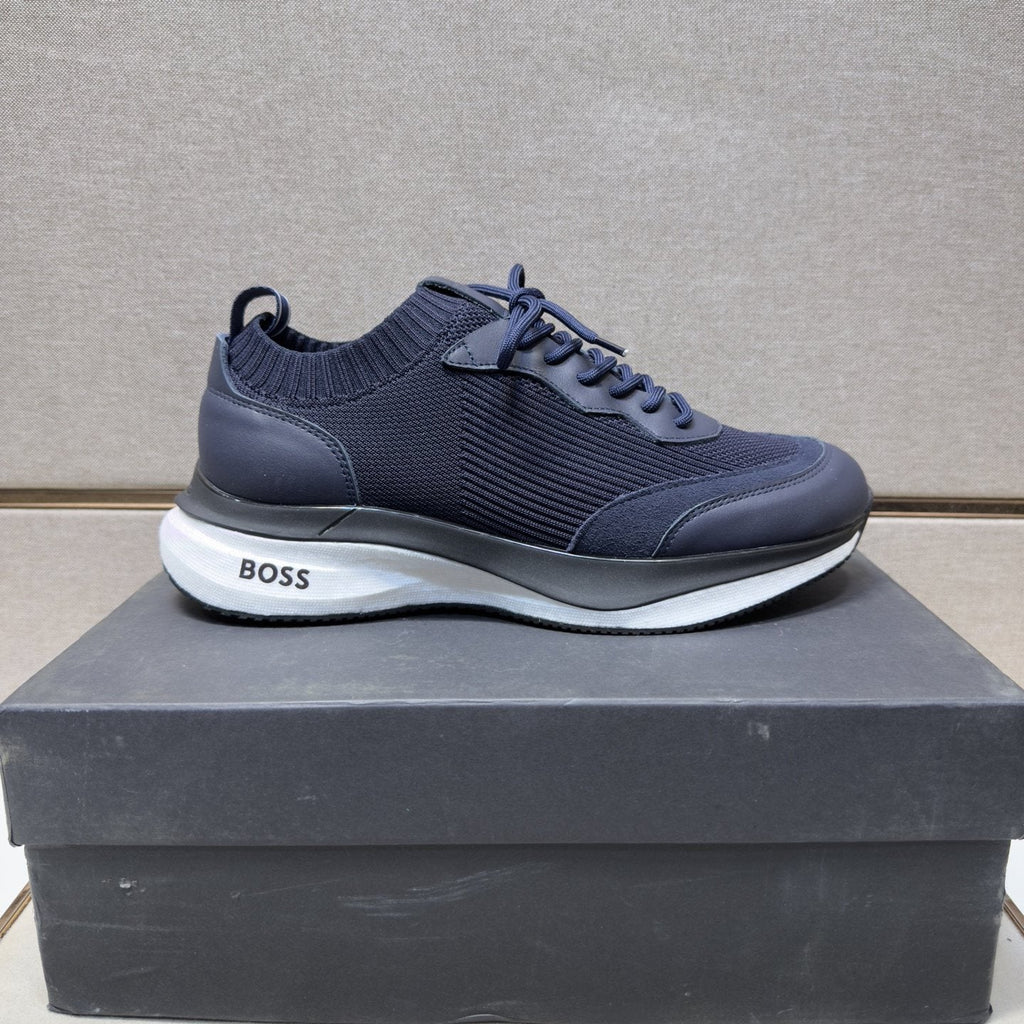 Hugo Boss Mixed-Material Lace-Up Sneakers