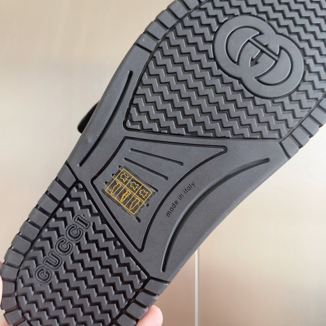 Gucci Beige Monogram Slide Sandals
