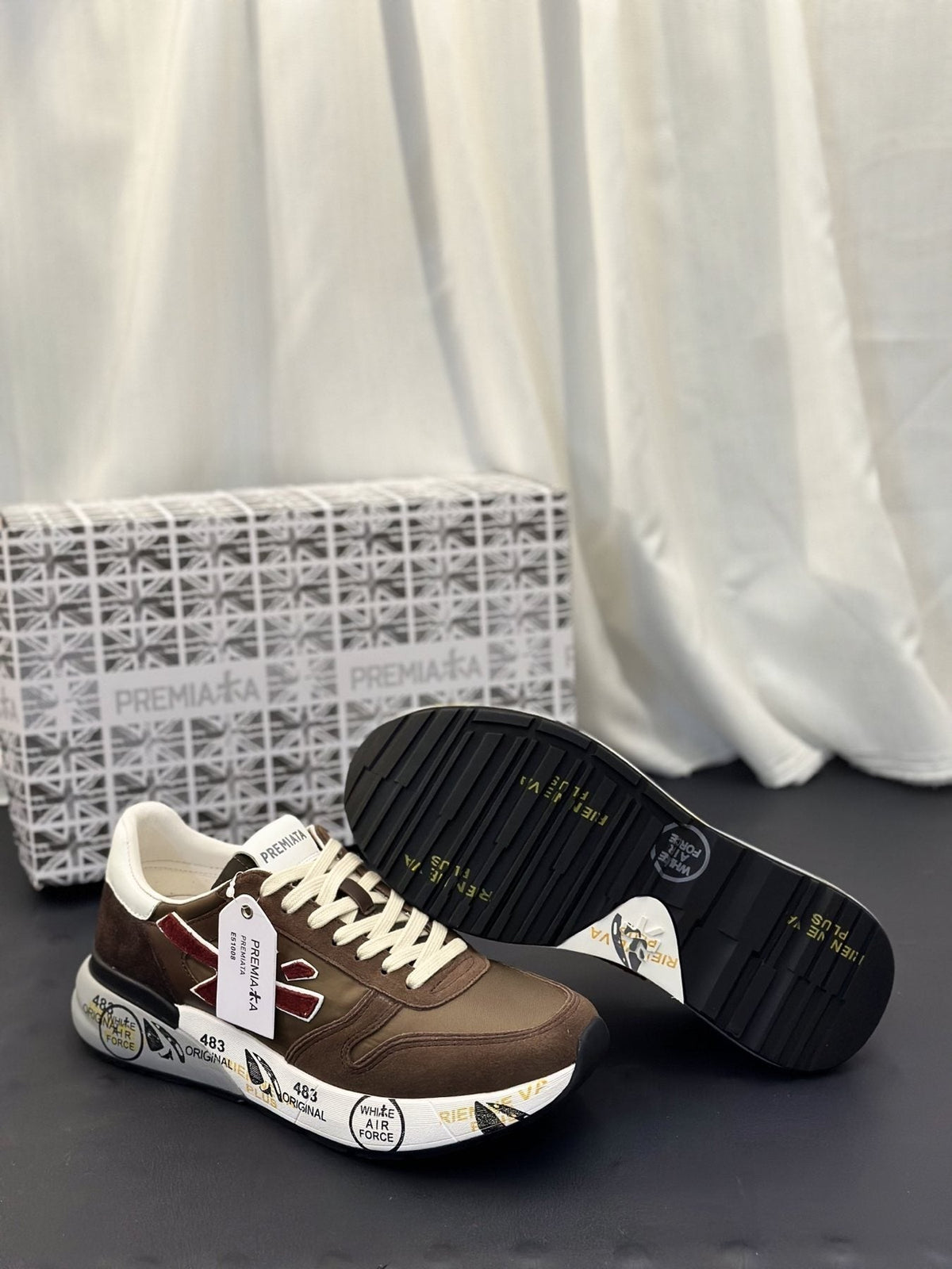 Premiata Panel-Detail Men's Sneakers