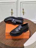 Hermès Men's Metal-Bar Lug Sole Loafers